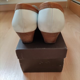 Mocasines piel blancos T40