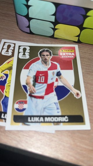 Cromos Luka Modric Extra Sticker Panini gold