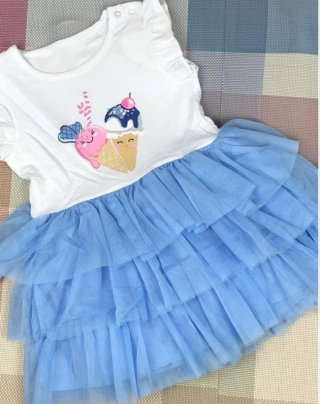 Vestido niña tul helados