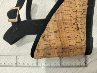 Sandalias cuña negras
