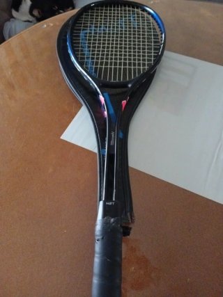 Raqueta de Tenis Negra y Azul