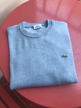 Jersey Lacoste vintage azul chico