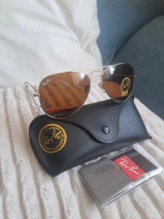Gafas de sol Ray-Ban Aviator Marrones y Doradas