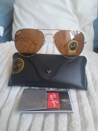 Gafas de sol Ray-Ban Aviator Marrones y Doradas