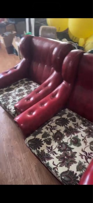2 Sillones Piel Rojo