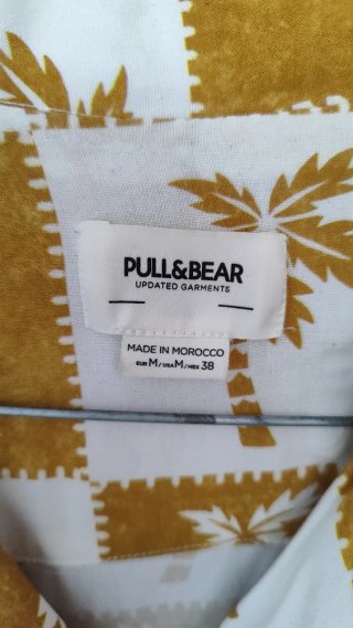 Camisa manga corta Pull&Bear cuadros palmeras