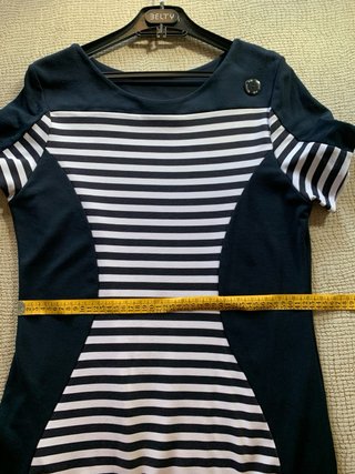 Vestido marinero rayas y volantes