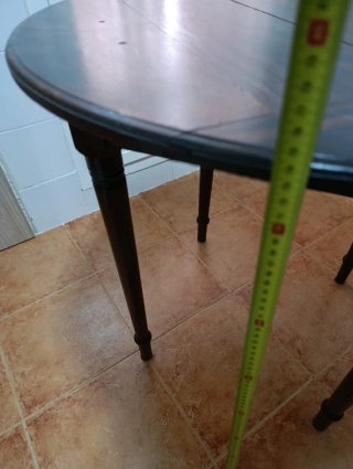 Vintage dark wood dining Table(Mesa circular ❤️♻️