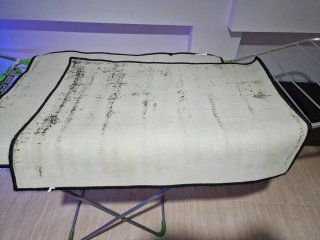 Juego de 2 alfombras negras para dormitorio