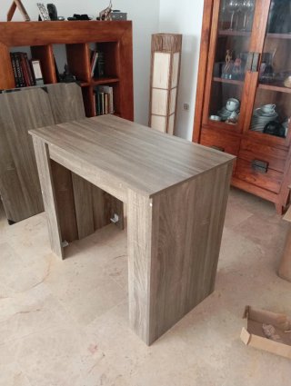 Mesa consola extensible madera MONTADA