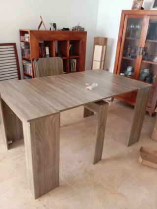 Mesa consola extensible madera MONTADA