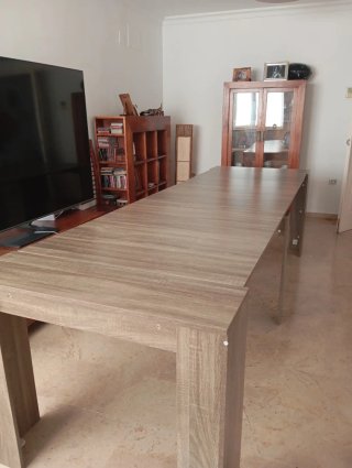 Mesa consola extensible madera MONTADA