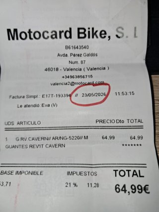 Usados 30 minutos Guantes Moto REV'IT! Talla M