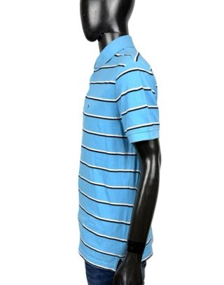 Polo Tommy Hilfiger Uomo Azzurro Righe Taglia L
