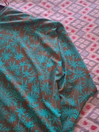Vestido midi estampado palmeras
