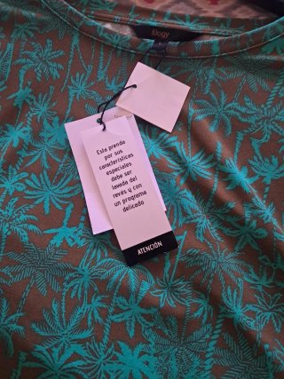 Vestido midi estampado palmeras