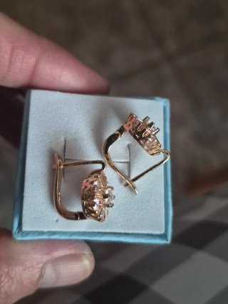 Pendientes Flor Chapados en Oro Rosa