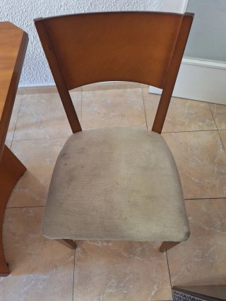 Mesa de comedor ampliable con 4 sillas