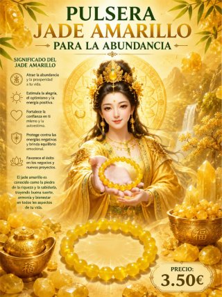 Pulsera Jade Amarillo para la Abundancia