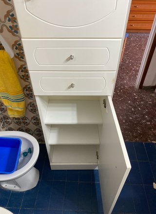 Mueble Almacenaje Baño Blanco Madera