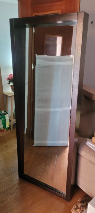 Espejo de pared madera y cristal