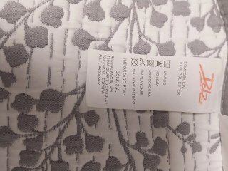 Colcha reversible gris y blanco