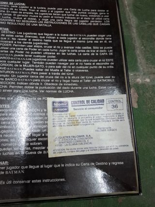 RARO JUEGO BATMAN VUELVE. FALOMIR