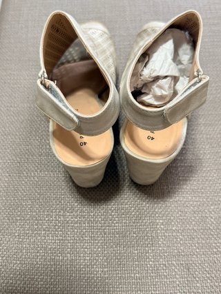 Sandalias Piccola Talla 40 Beige Doradas