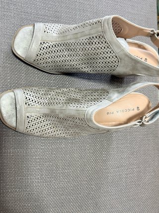 Sandalias Piccola Talla 40 Beige Doradas