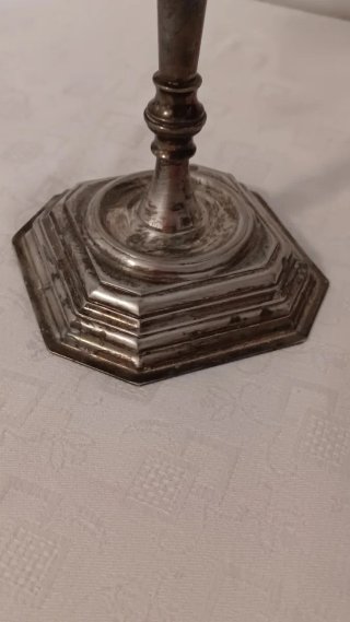 Candeliere 5 luci argentato OLRI