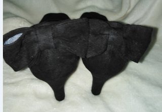 Botines de cuero real y tacones en piel de ante 36