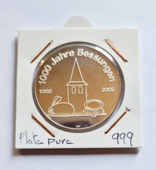 Medalla 1000 Años Bessungen Plata Pura