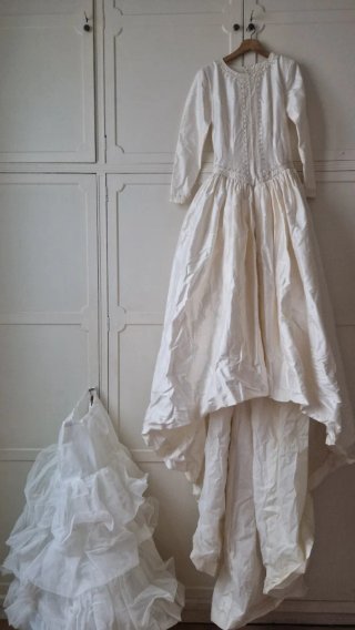 Vestido de novia de seda