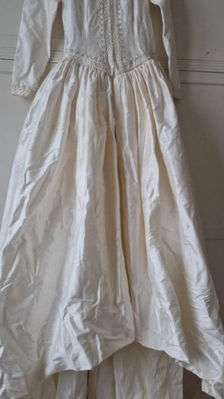 Vestido de novia de seda