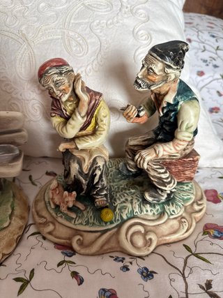 Figuras cerámica ancianos tocando música
