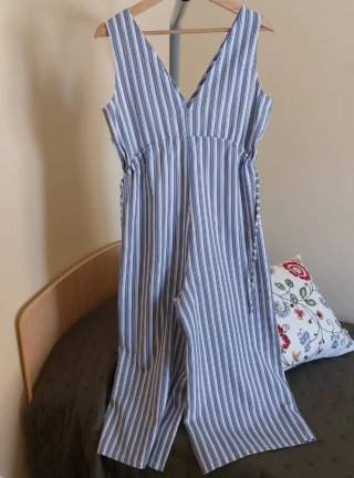 Mono ZARA rayas azul y blanco