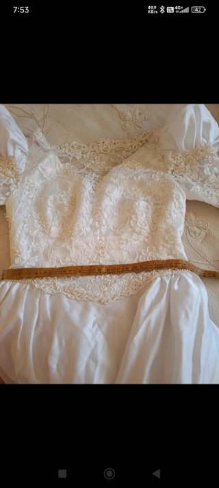 Elegante Vestido Novia Romántico Blanco