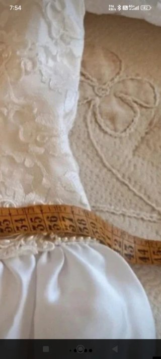 Elegante Vestido Novia Romántico Blanco