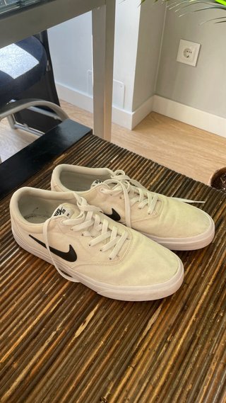 Nike SB Charge Suede Beige/Blanco Talla 44,5