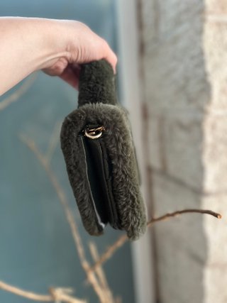 Bolso de mano/hombro verde militar