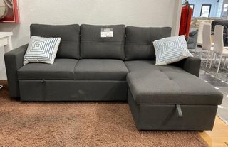 Sofá Cama, PAU Gris Oscuro, Tela, Cómodo. ¡OFERTA!