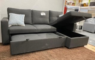 Sofá Cama, PAU Gris Oscuro, Tela, Cómodo. ¡OFERTA!