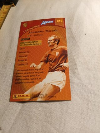 Alessandro Mazzola Calciatore Italia Card