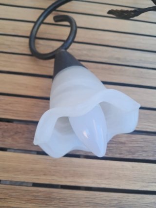 Lámpara de techo metal y cristal