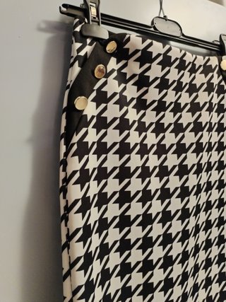 Falda estampada pata de gallo