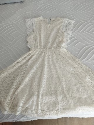 Vestido blanco encaje verano