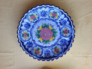 Prato Cerâmica Alcobaça 32cm Florido