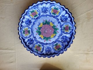 Prato Cerâmica Alcobaça 32cm Florido
