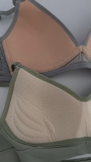 Conjunto Lencería Pistacho y Top Gris