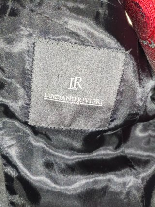 Traje de Novio Negro y Rojo